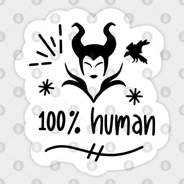 100 % human Sticker by jollydesigns